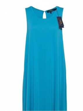 Ralph Lauren Oasis Blue Sleeveless Knit Shift Top
